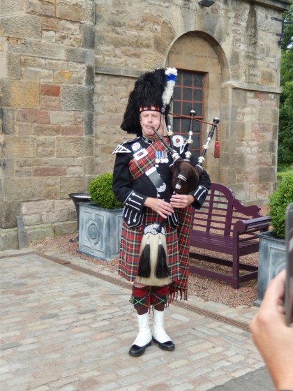 This is the Piper who piped is in to dinner. I like the sound of the bagpipes.