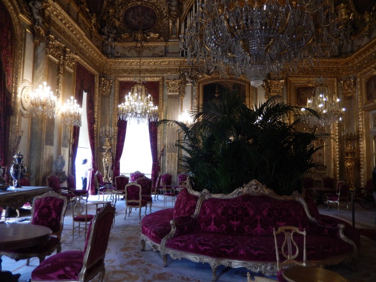 This is one of the rooms the Louvre displays as part of an exhibit replicating Napoleon's apartment at Versailles.