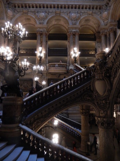 The grand staircase in the opera house.