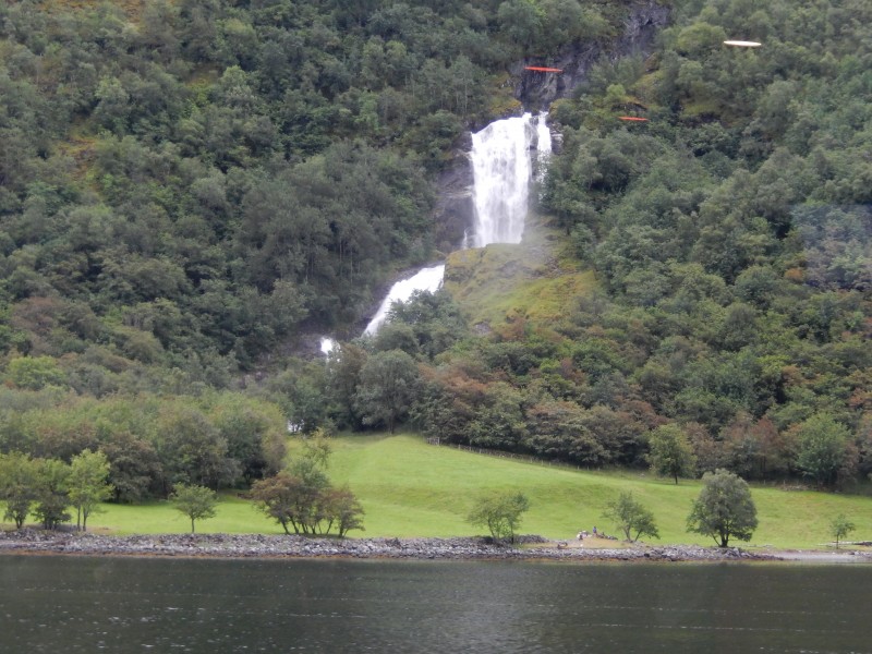 Waterfalls are everywhere along the fjord. This is one of the larger ones.
