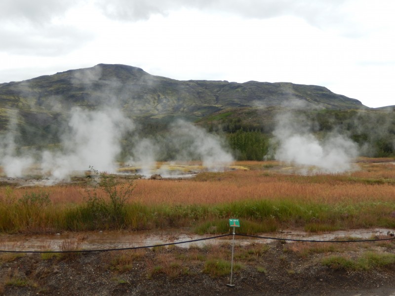 A geyser field we walked through.