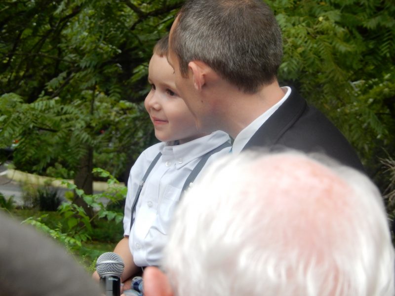 During the ceremony, Brandon made promises to Damon (his soon-to-be-adopted son) to always care for him.