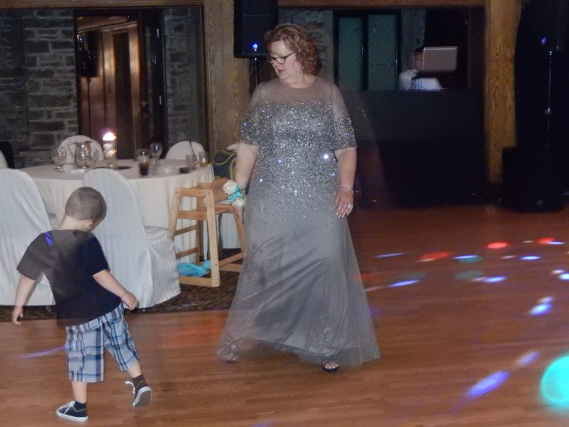 Damon dancing with his grandma. 