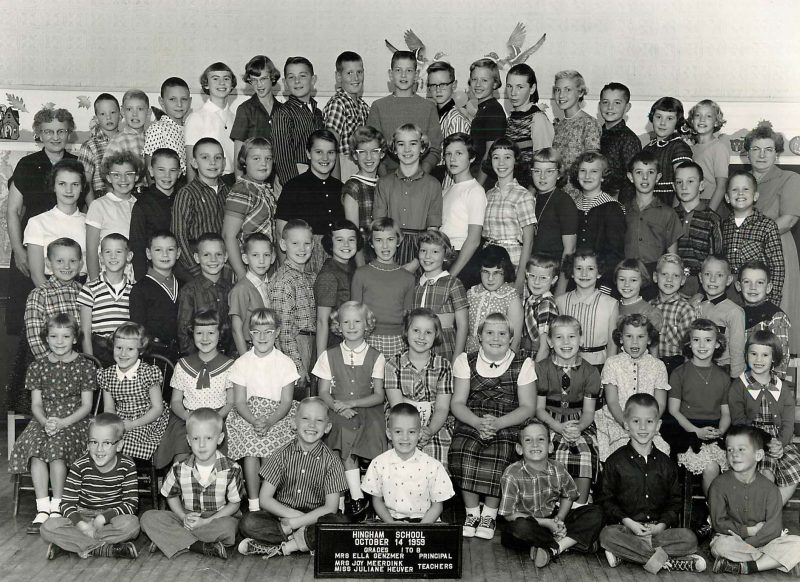 Important people: Mrs. Genzmer (back row, left); Denny (back row, second boy from left); me (back row, 5th from right); Steve (3rd row, 3rd from right); Tom (front row, 3rd from left).