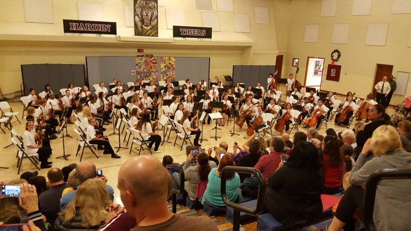 The middle school orchestra